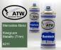Preview: Mercedes-Benz, Kiwigruen Metallic (Trim), 6211: 400ml Sprühdose + 400ml Klarlack - Set, von ATW Autoteile West.